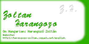 zoltan harangozo business card